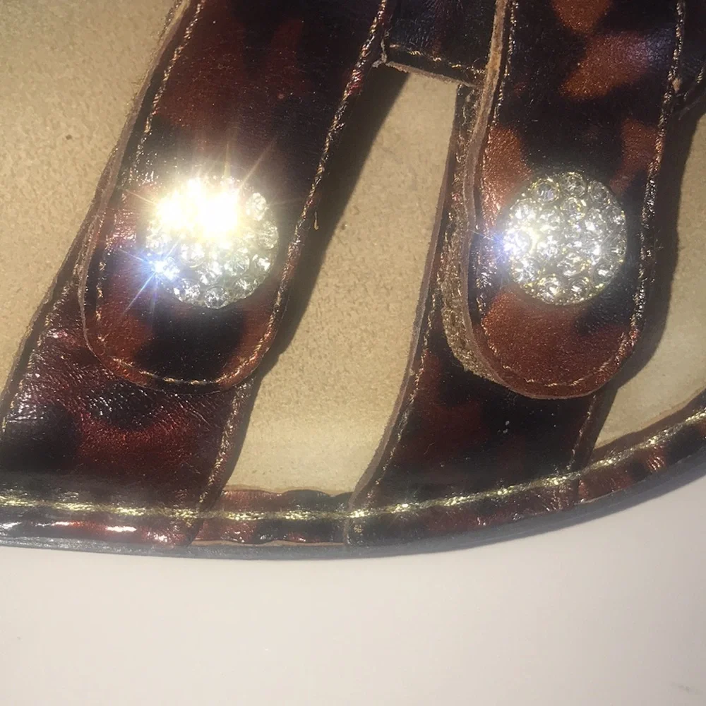 Women’s Leather Alegria Bejeweled Sandals